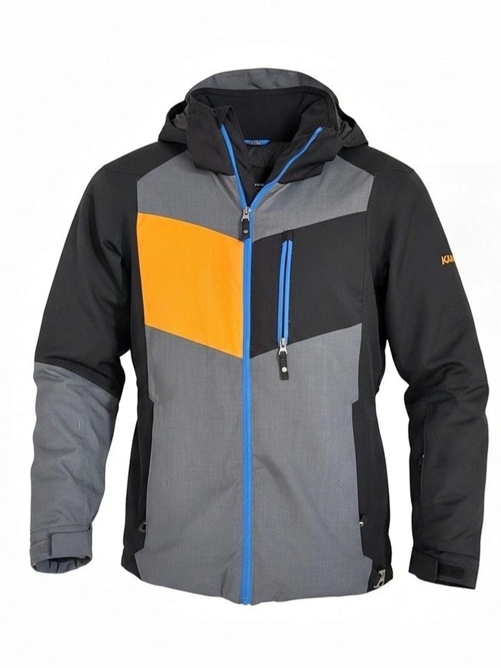 Karbon Color Block Ski Jacket Black & Gray Men Size XS